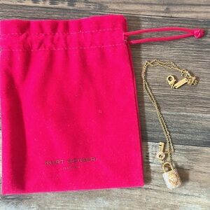 Kurt Geiger Necklace with Padlock Pendant NWOT